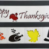 Thanksgiving/Leaf/Hat 2 Row w/Black Frame