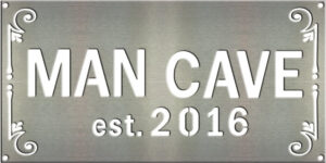 12"x24" Man Cave Sign w/ Color