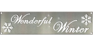 4"x16" Wonderful Winter Sign w/ Color Options