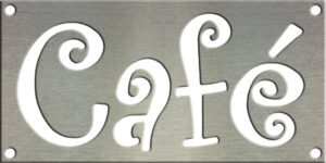 4"x8" Cafe Sign w/ Color Options