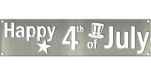 4"x16" Happy 4th of July Sign w/ Color Options
