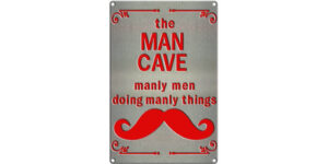 12"x8" Manly Cave Sign w/ Color Options