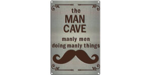 12"x8" Manly Cave Sign w/ Color Options