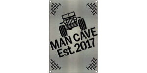 12"x8" Jeep Man Cave Sign w/ Color Options