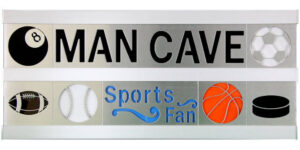 Man Cave/Sports Fan 2 Row w/Silver Frame