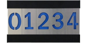 5 Digit Address Sign w/Black Frame