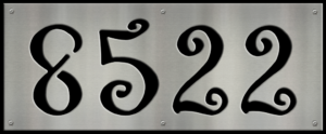 MS250-00063-0820 [4 Digit Address Sign – Curly] BP