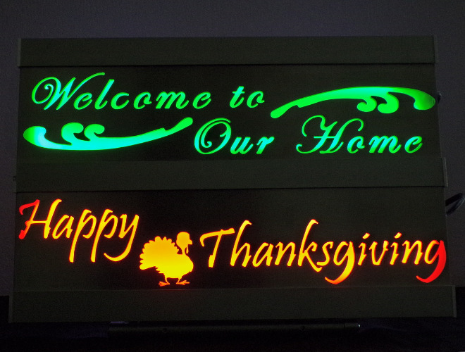 Welcome to Our Home Happy Thanksgiving – Dark